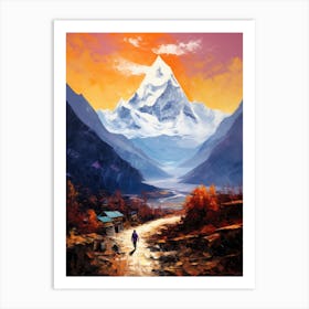 Nepal Mountain Art Print