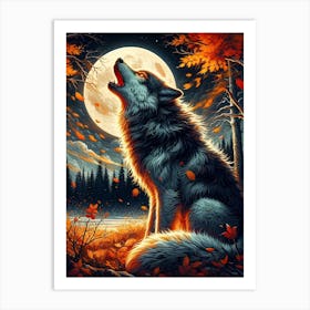 Howling Wolf 3 Art Print