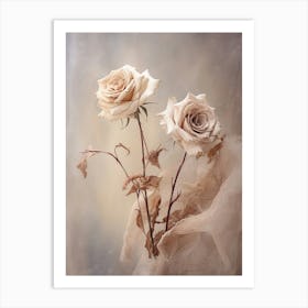 Boho Dried Flowers Rose 5 Art Print