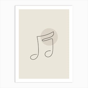 Music Note Icon Art Print