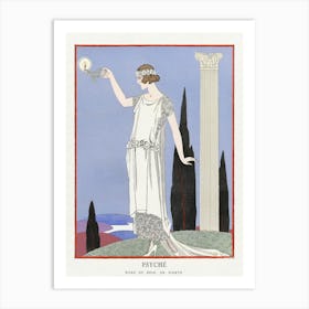 Psyché Robe Du Soir, De Worth From Gazette Du Bon Ton No, George Barbier Art Print