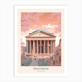 The Pantheon Rome Italy Travel Poster Art Print