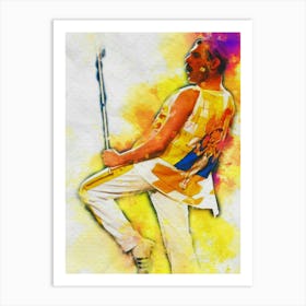 Smudge Of Portrait Freddie Mercury Art Print