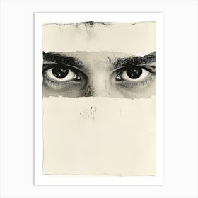 Eyes ''black and white'' Art Print Art Print