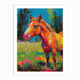 Horse In The Field 1 Art Print