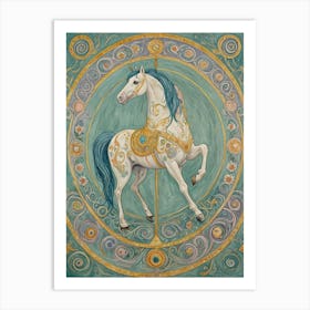 Merry-Go-Round Pony Art Print