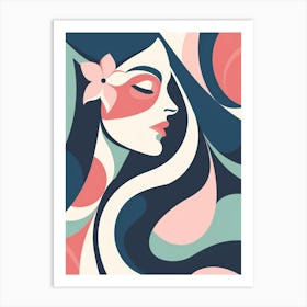 Abstract Woman'S Face 24 Art Print