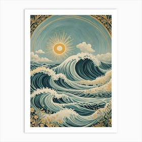 Ocean Sun Rising Art Print