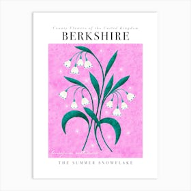 County Flower of Berkshire Summer Snowflake Art Print