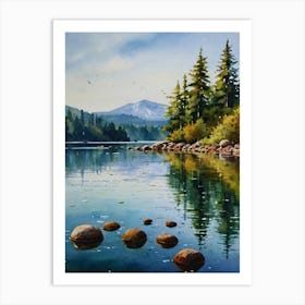 Lake Reflection 1 Art Print