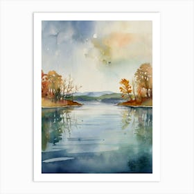 Autumn By The Lake Art Print