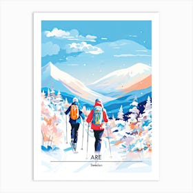 Are, Sweden, Ski Resort Poster Illustration 1 Art Print
