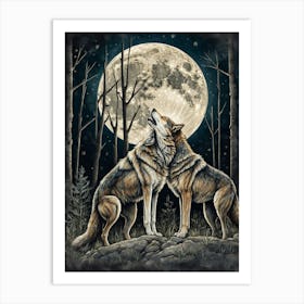 Howling Wolf 2 Art Print