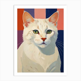 White Cat 2 Art Print