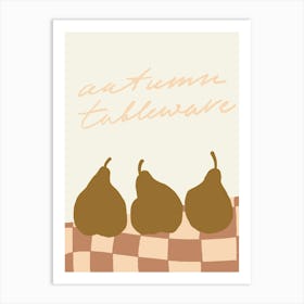 Autumn Tableware 1 Art Print