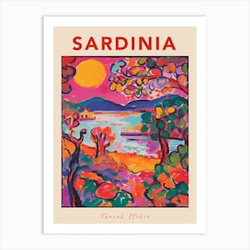 Sardinia Italia Travel Poster Art Print