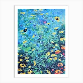 Rudbeckia Floral Print Bright Painting Flower Art Print