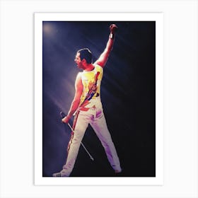 Superstars Of Freddie Mercury Live In Rock On You Art Print