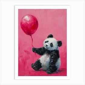 Cute Panda 2 With Balloon Art Print