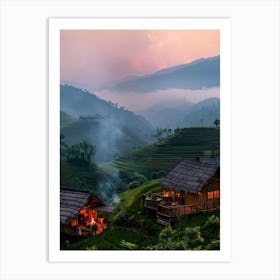 Rice Terraces In Vietnam Art Print