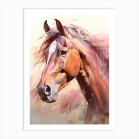 Horse Head Painting Close Up Art Print