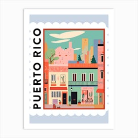 Puerto Rico 2 Travel Stamp Poster Art Print