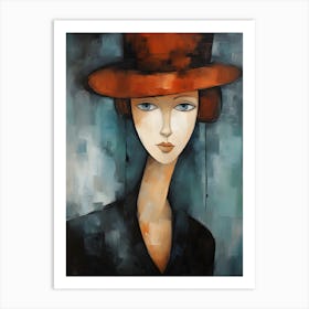 Contemporary art of woman's portrait 11 Art Print