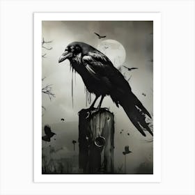 Raven Wallpaper Art Print