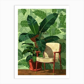 Illustration Of A Living Room Art Print