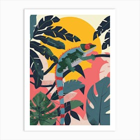 Parson S Chameleon Abstract Modern Illustration 2 Art Print