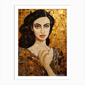 Mosaic Of A Woman 1 Art Print