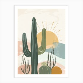 Cactus In The Desert 55 Art Print