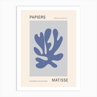 Matisse Cutout Blue Poster Wall Art Art Print