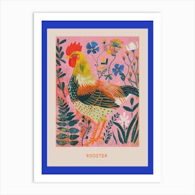 Spring Birds Poster Rooster 1 Art Print