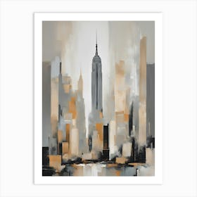 Abstract New York Landscape Art Art Print