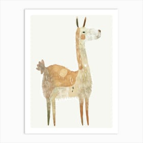 Charming Nursery Kids Animals Llama 3 Art Print