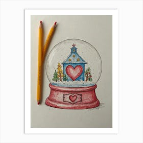 Snowglobe 1 Art Print