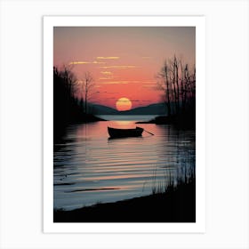 Sunset On The Lake Art Print