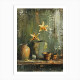 Orchids In A Vase 2 Art Print