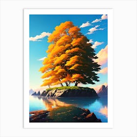 Tree On An Island Art Print