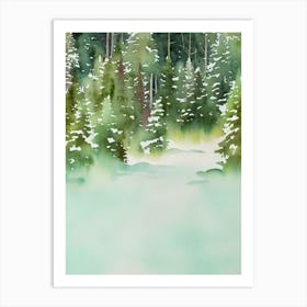 Pribaikalsky National Park Russia Water Colour Poster Art Print