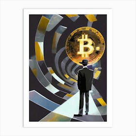 Bitcoin Man Art Print