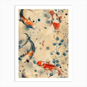 Watercolor Koi 33 Art Print