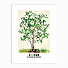 Ginkgo Tree Storybook Illustration 1 Poster Art Print
