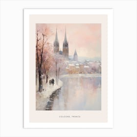 Dreamy Winter Painting Poster Cologne France 2 Art Print