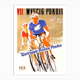 Warsaw, Berlin, Prague, Bicycle Racers Art Print