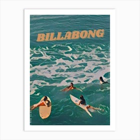 Billabong Surfing Art Print