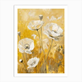 White Poppies 8 Art Print