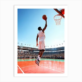 Ball Net Basketball Court Athlete Basketball Court Basket Sport Lay Goal Hoop African Ame (9) Art Print