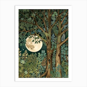 William Morris Moonlight In The Forest 32 Art Print